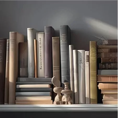 Книги в твердой обложке и произведения искусства